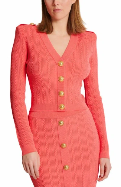 Balmain V Neck Buttoned Cardigan