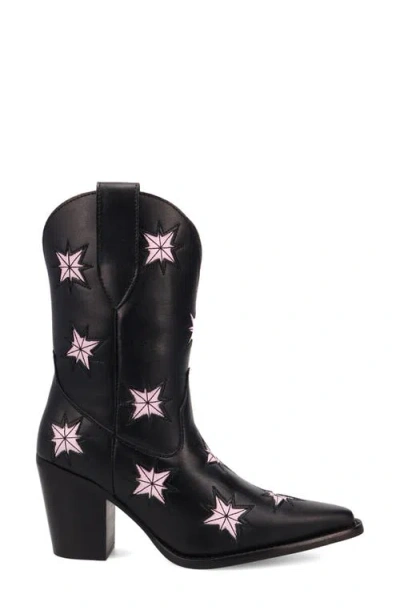 Dingo Womens Starburst Block Heel Cowboy Boots