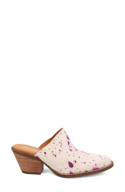Dingo Cash Cow Womens Pointed Mules In Pink