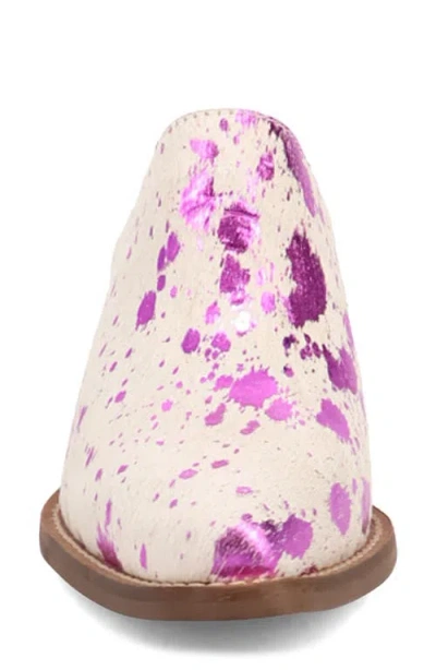 Dingo Cash Cow Womens Pointed Mules In Pink
