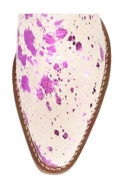 Dingo Cash Cow Womens Pointed Mules In Pink