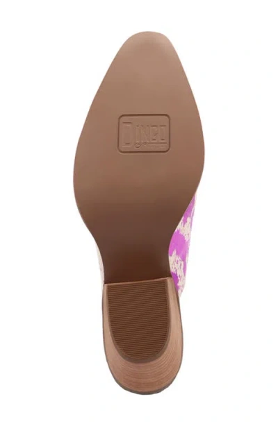 Dingo Cash Cow Womens Pointed Mules In Pink