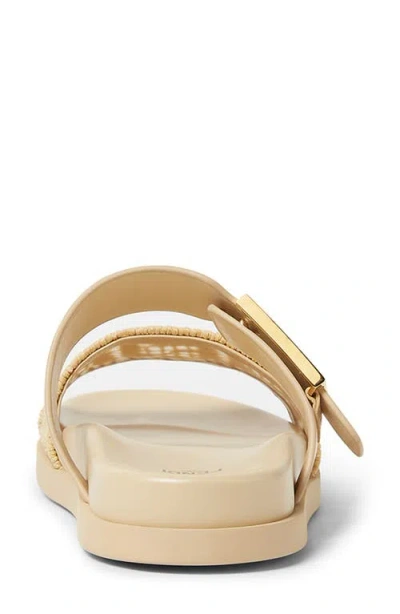 Fendi Feel Slides With Woven Strap And Flat Sole