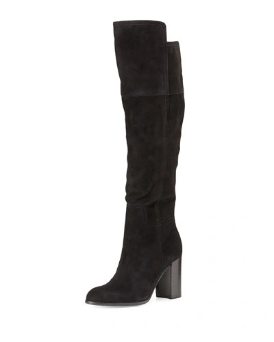 Pour La Victoire Talia Suede Over-the-knee Boot, Black