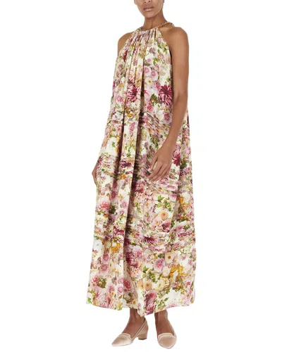 Adam Lippes Sabine Silk Dress In Multi