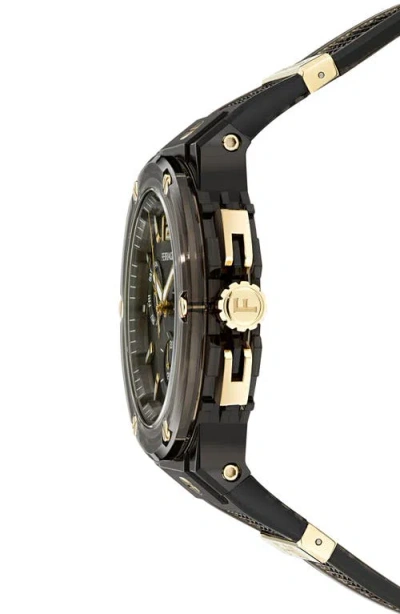 Ferragamo F-80 Translucent Watch In Transparent Red