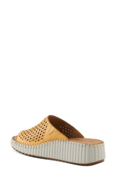 Spring Step Rhydian Wedge Sandal In Yellow