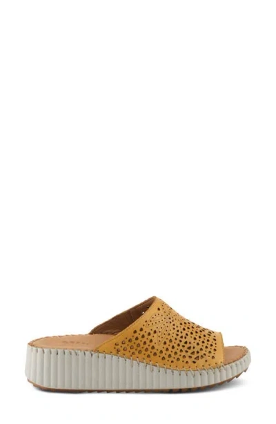 Spring Step Rhydian Wedge Sandal In Yellow