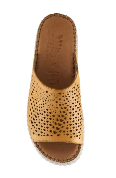 Spring Step Rhydian Wedge Sandal In Yellow