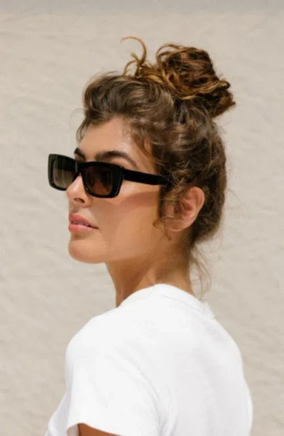 Mohala Eyewear Kea 53mm Low Bridge Wide Width Polarized Square Sunglasses