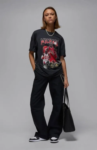 Jordan Oversize Mixtape Graphic T-shirt In Black
