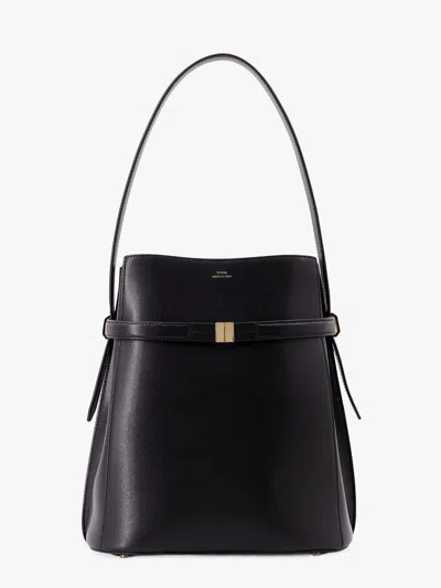 Totême Women Black 'belted' Bucket Bag, Onesize Luxury Bucket Bags For Women Darveys