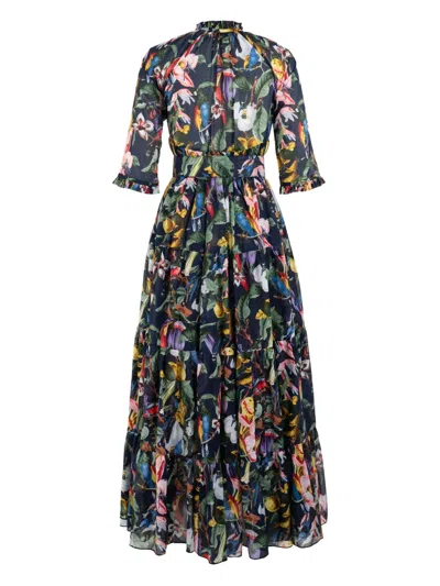 Samantha Sung Blue Bird Musola Eden Dress Midi Dress