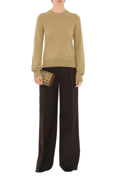 Burberry Hannah Check Coated Canvas Wallet On A Chain