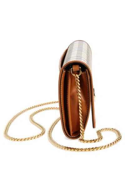 Burberry Hannah Check Coated Canvas Wallet On A Chain