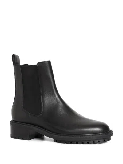 Studio Chofakian Black Elastic Gusset Ankle Boots