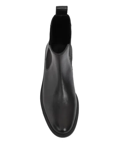 Studio Chofakian Black Elastic Gusset Ankle Boots