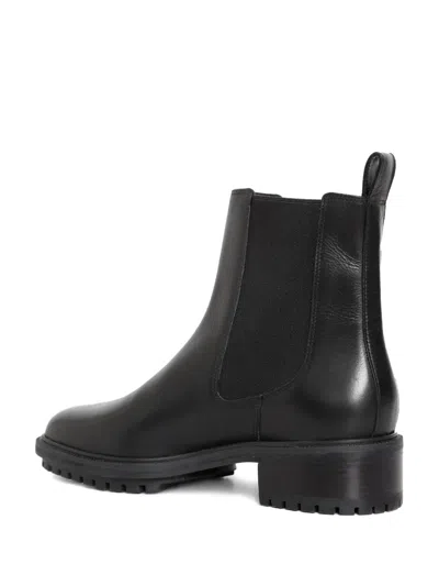 Studio Chofakian Black Elastic Gusset Ankle Boots
