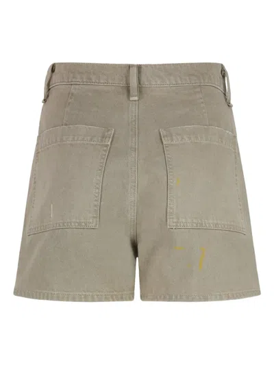 Askk Ny Cotton Denim Shorts In Green