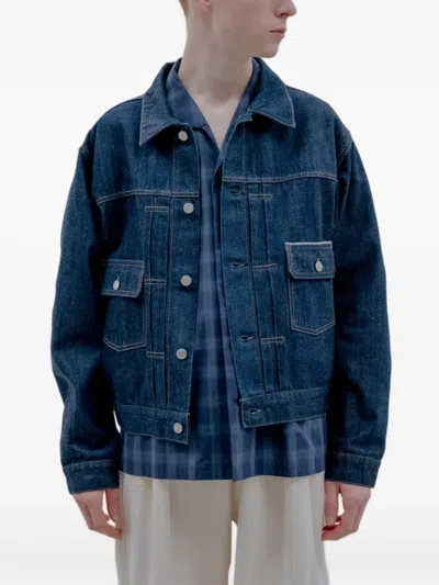 Sophnet Denim Button-up Jacket In Blue