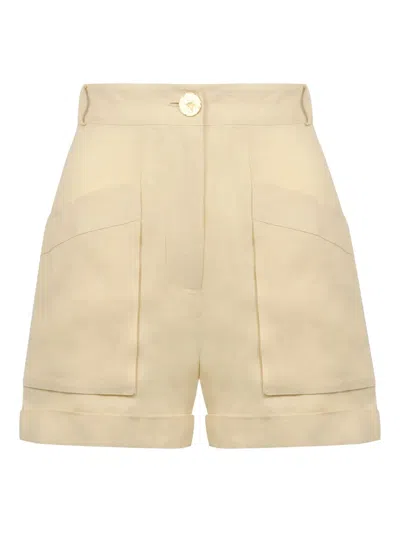 Le Kasha Shorts Ashraf In Lino Avorio Donna In Neutral