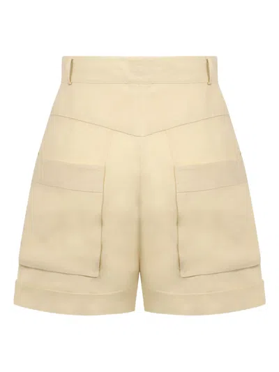 Le Kasha Shorts Ashraf In Lino Avorio Donna In Neutral