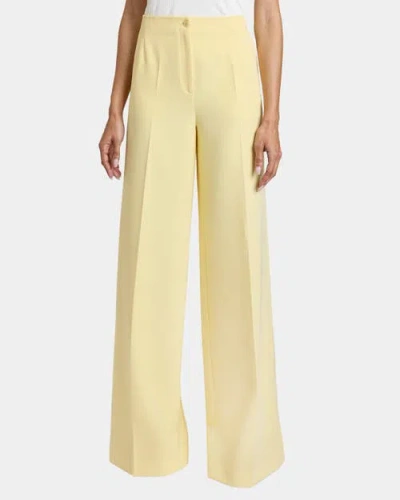 Santorelli Lily Wide Leg Pants With Slanted Side Pockets In Techno Crepe