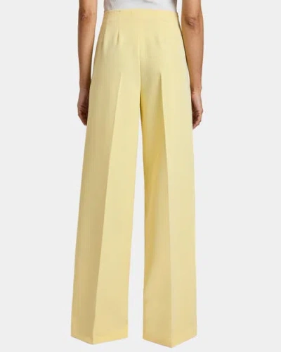 Santorelli Lily Wide Leg Pants With Slanted Side Pockets In Techno Crepe