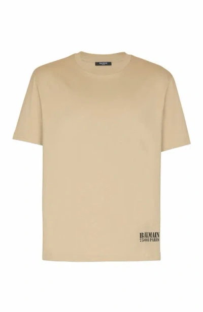 Balmain Stamp Printed T-shirt In Brown