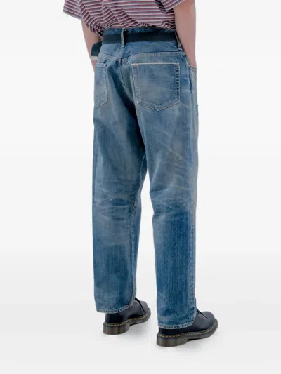 Sophnet Distressed Light-wash Jeans