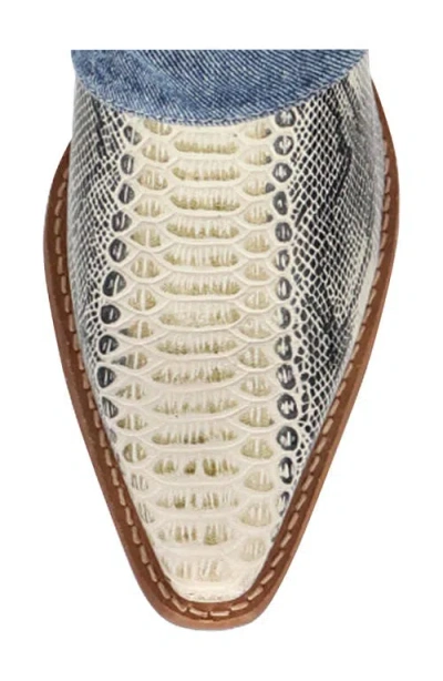 Dingo Womens Denim Dream Block Heel Cowboy Boots