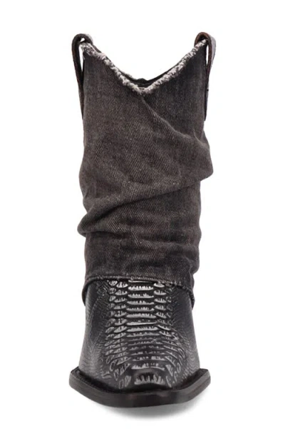 Dingo Womens Denim Dream Block Heel Cowboy Boots