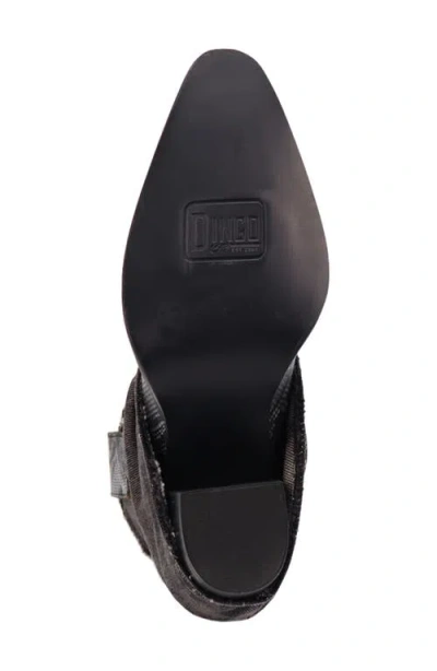 Dingo Womens Denim Dream Block Heel Cowboy Boots