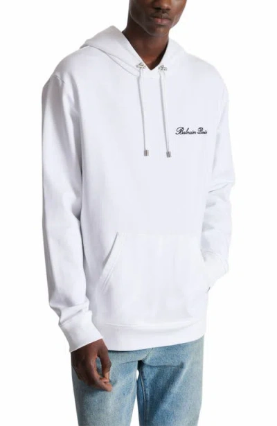 Balmain Signature Hoodie Adjustable Drawstring