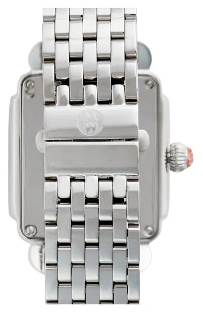 Michele Deco Mid Watch, 29mm In White/silver