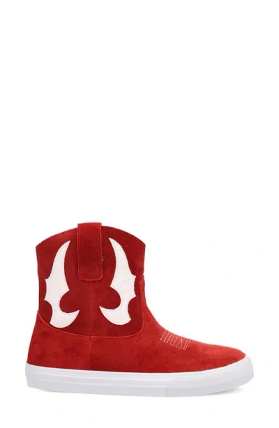 Dingo Womens Ollie Flat Heel Cowboy Boots In Red