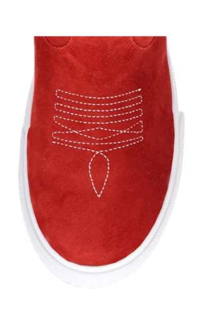 Dingo Womens Ollie Flat Heel Cowboy Boots In Red