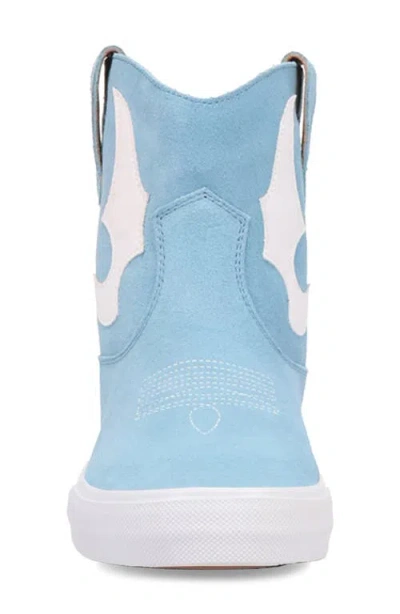 Dingo Womens Ollie Flat Heel Cowboy Boots In Blue