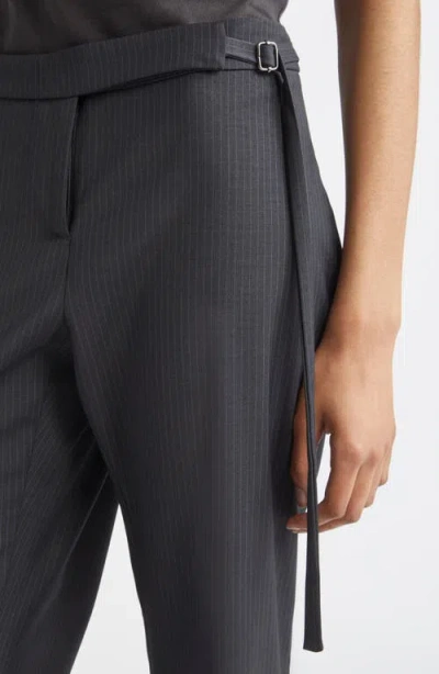 Paloma Wool Bigas Pinstripe Tie Detail Straight Leg Crop Trousers