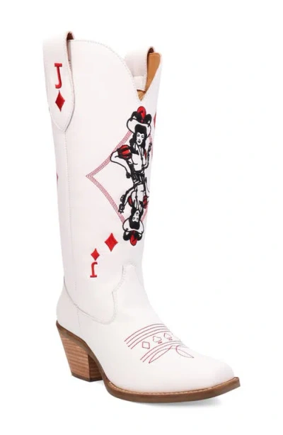 Dingo Womens Jack Of Diamonds Stacked Heel Cowboy Boots