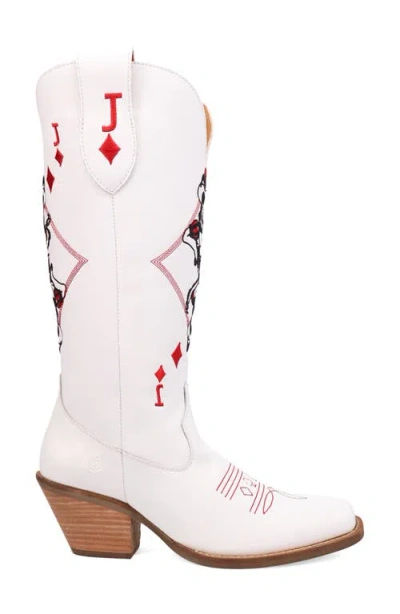 Dingo Womens Jack Of Diamonds Stacked Heel Cowboy Boots