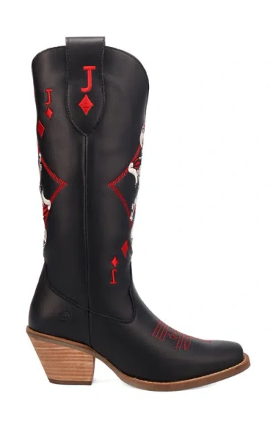 Dingo Womens Jack Of Diamonds Stacked Heel Cowboy Boots