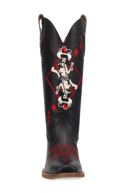 Dingo Womens Jack Of Diamonds Stacked Heel Cowboy Boots