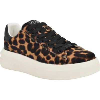 Guess Women's Elbinah Leopard Pony Lace-up Sneakers
