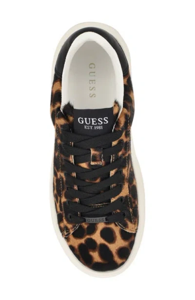 Guess Women's Elbinah Leopard Pony Lace-up Sneakers