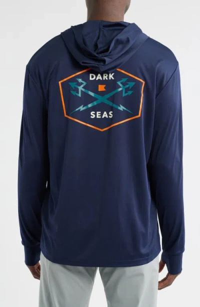 Dark Seas Progressive Upf Hooded Long Sleeve T-shirt