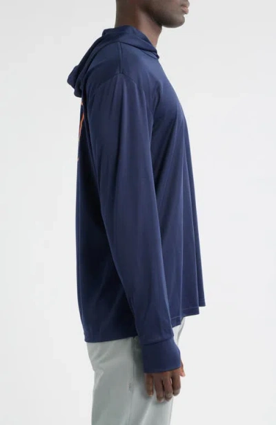 Dark Seas Progressive Upf Hooded Long Sleeve T-shirt