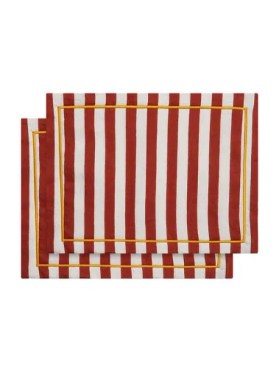 La Doublej Placemat Set Of 2 In Brown