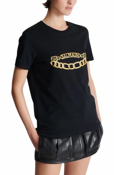 Balmain Organic Cotton T-shirt In Black