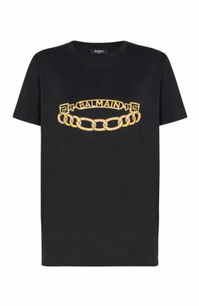 Balmain Organic Cotton T-shirt In Black